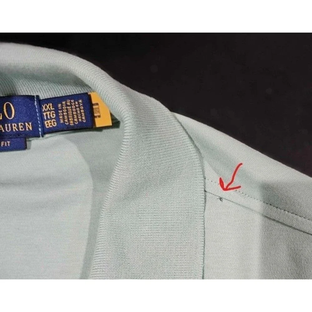 Polo Ralph Lauren Classic Fit Mesh Polo Mint Seafoam Green XXL Pony Logo Preppy
